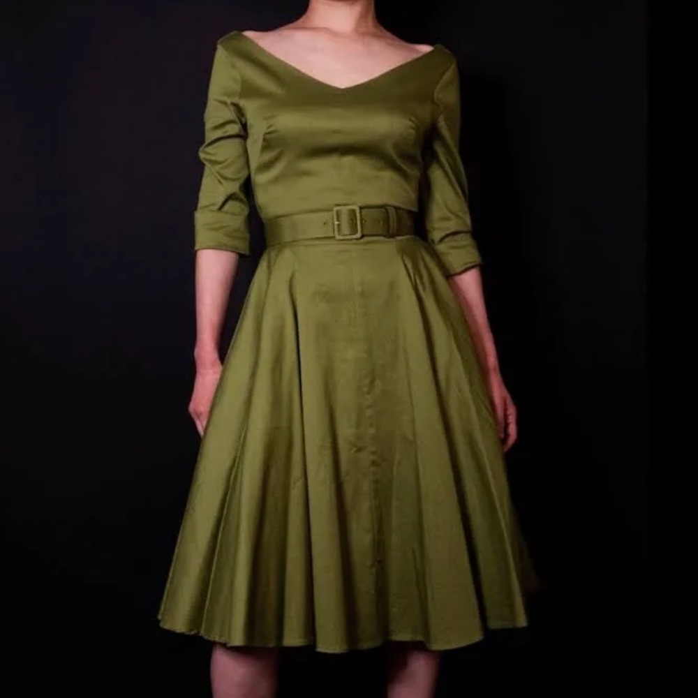 Pinup Couture green Havana dress size XL.